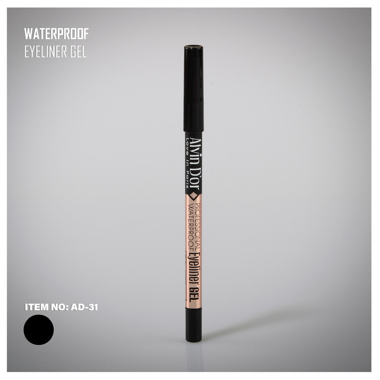 Alvin D'Or Ad-31 Professional Waterproof Eyeliner & Lipliner Gel - Medaid