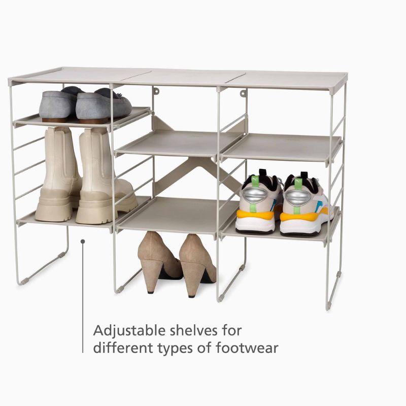 Joseph Joseph Level™ Plus Large Adjustable Ecru Shoe Rack - Medaid International