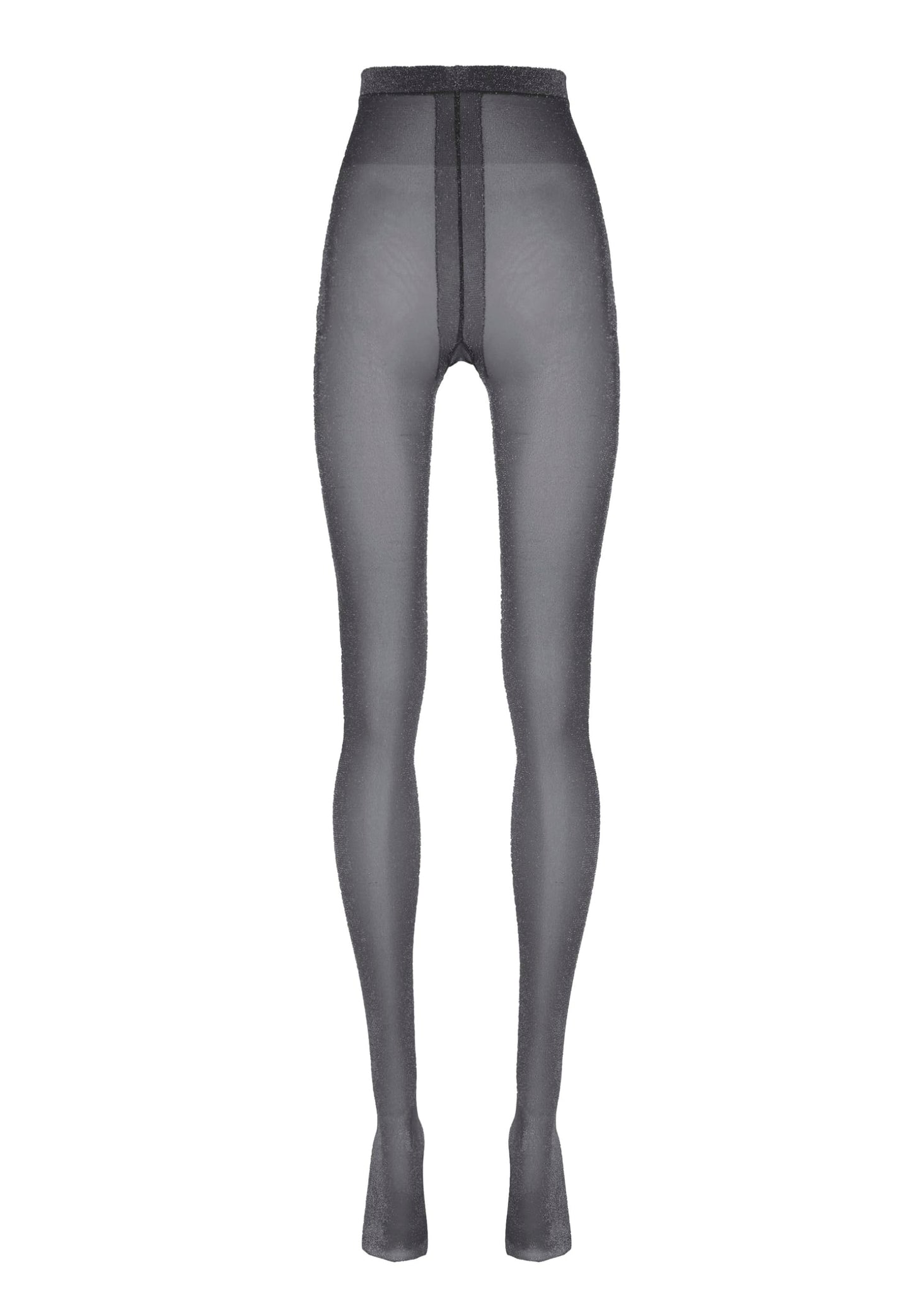 Wolford Shimmer Tights For Women Luxurious Soft Shiny Pantyhose with Extra-Fine Metallic Yarn Comfortable Knitted Waistband black/silver lurex Large - Medaid International