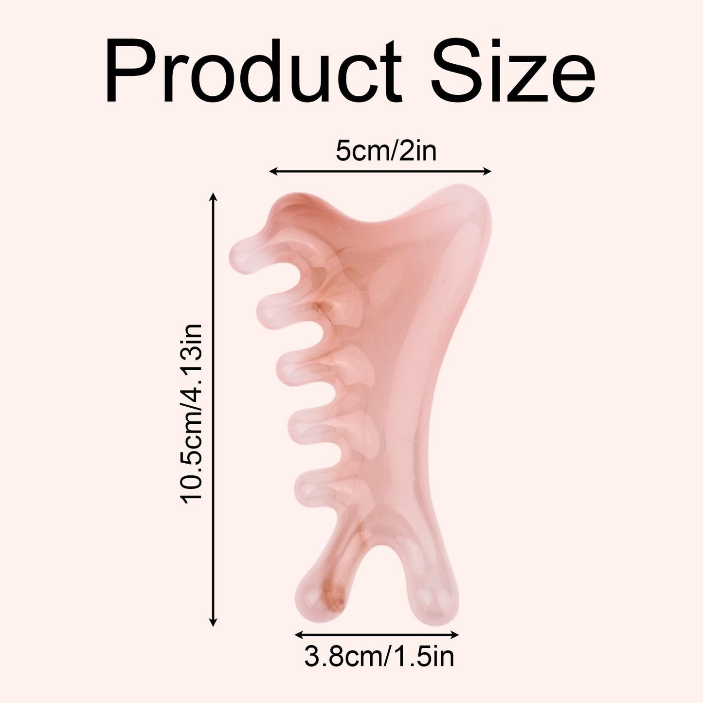 4-in-1 Multifunctional Gua Sha Massage Comb, Durable Resin Scalp Massage Guasha Comb Reusable Gua Sha Tool for Head Face Neck & Body (Pink) - Medaid International