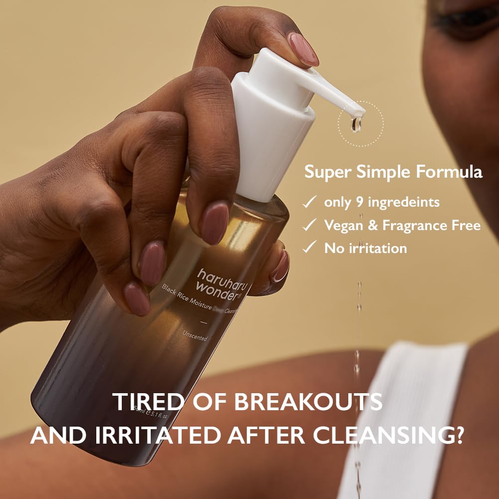 HARUHARU wonder Black Rice Moisture Cleansing Oil, Travel Size, Double Cleansing, Daily Makeup remover, Pore Oil Cleanser, Korean Skincare, Non-comedogenic, Holiday Stocking Stuffer, 1.0 fl oz - Medaid International