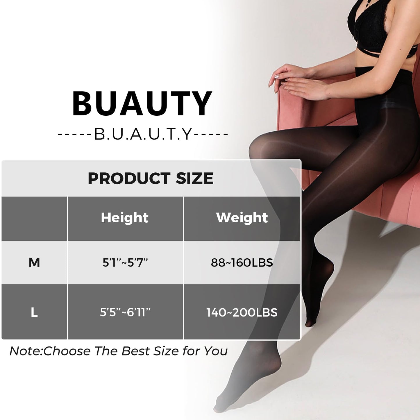 Buauty Shimmer Tights for Women, Shiny Oil Pantyhose Stockings, Oil Bright Shaping Tight Ultra Shiny Sheer Tights High Waist - Medaid International