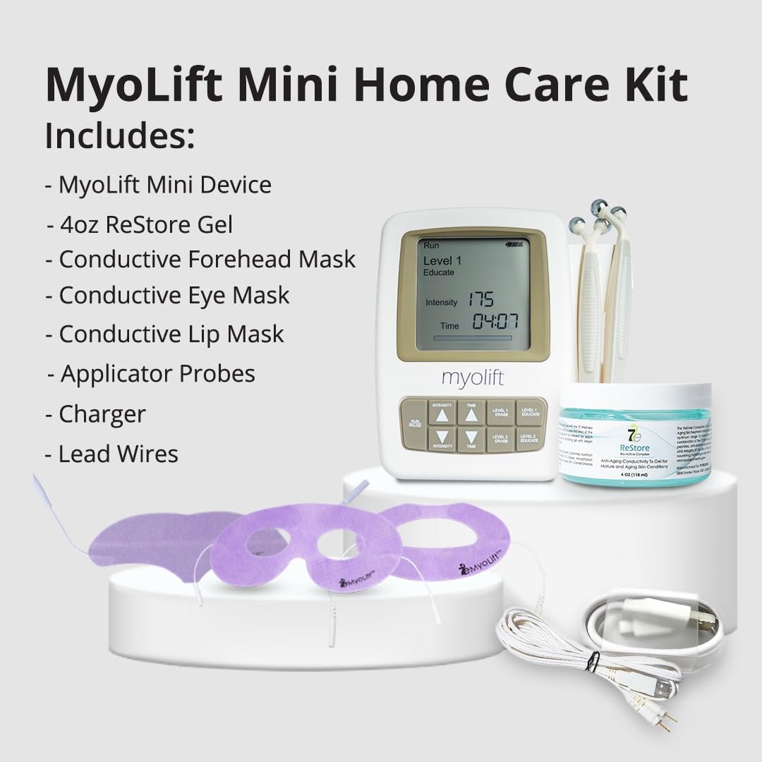 7E Wellness MyoLift Mini Microcurrent Facial Device - Non-Invasive Microcurrent Facial Device, Facial Skin Care Products for Anti Aging, Skin Tightening - Esthetician Supplies & Skin Care Tools -Face - Medaid International