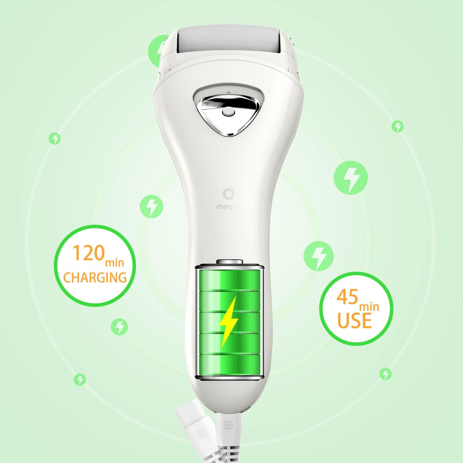 Electric Foot Callus Removers Rechargeable, Portable Electronic Foot File Pedicure Tools, Electric Callus Remover Foot Scrubber Kit, Professional Foot Care Ideal Gift for Dead, Hard Cracked Dry Skin - Medaid International