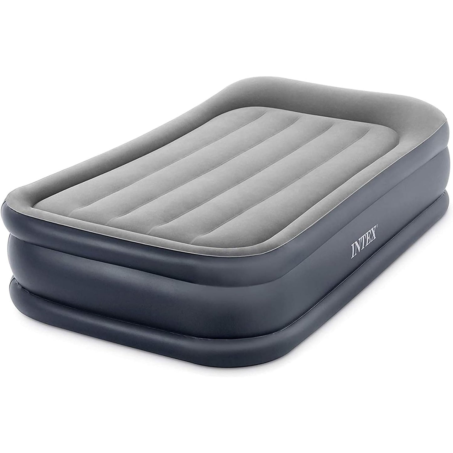 Intex 64131ED Dura-Beam Plus Deluxe Pillow Rest Air Mattress: Fiber-Tech ā Twin Size - Medaid