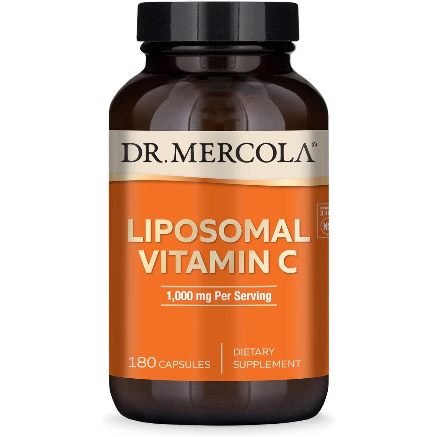 Dr. Mercola Liposomal Vitamin C, 1,000 mg per Serving, 90 Servings (180 Capsules), Dietary Supplement, Supports Immune Health, Non GMO, NSF Certified - Medaid International