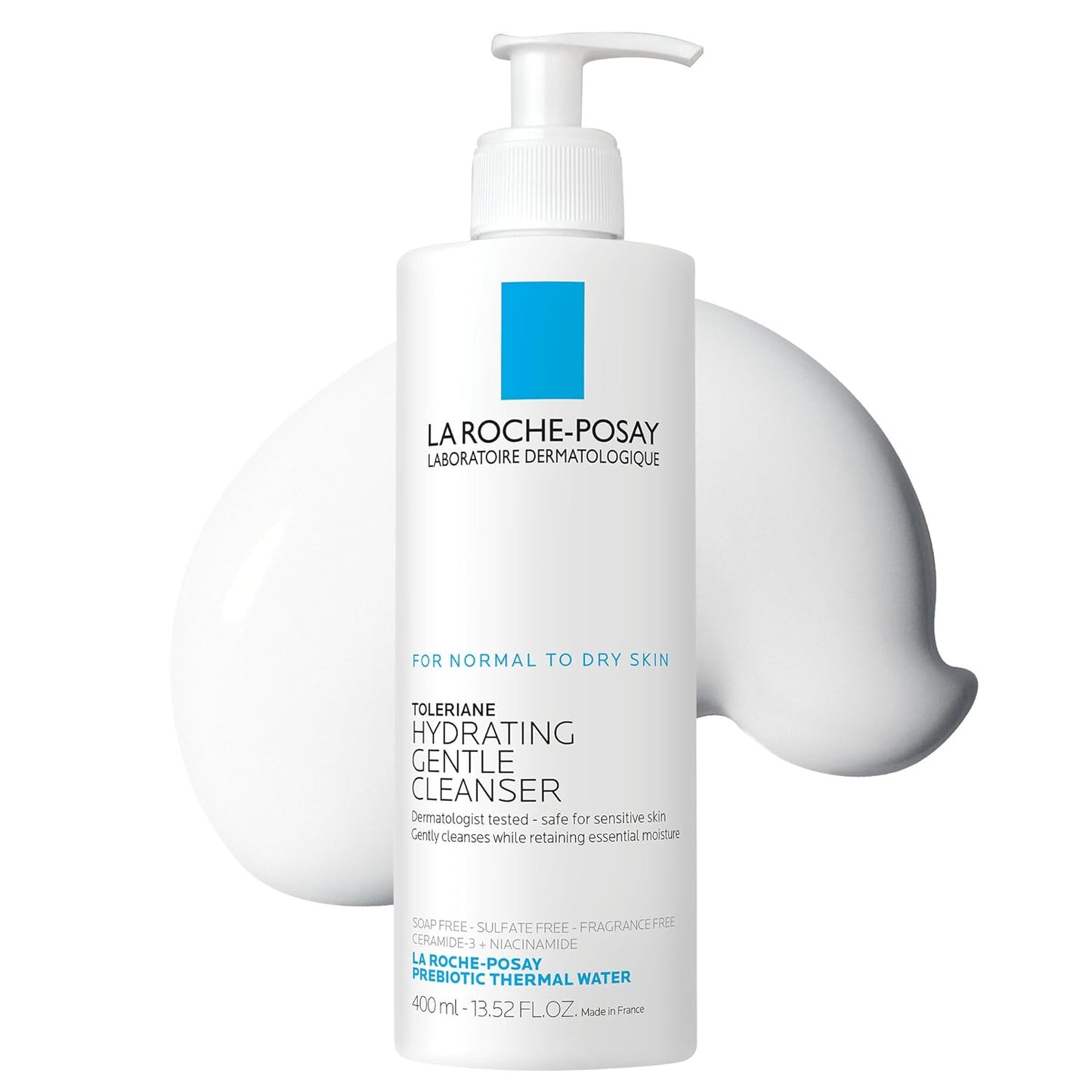 La Roche-Posay Toleriane Hydrating Gentle Face Cleanser | Hydrating Facial Cleanser With Niacinamide + Ceramides | Daily Face Wash For Dry Skin To Normal Skin | Sensitive Skin Tested | Fragrance Free - Medaid International