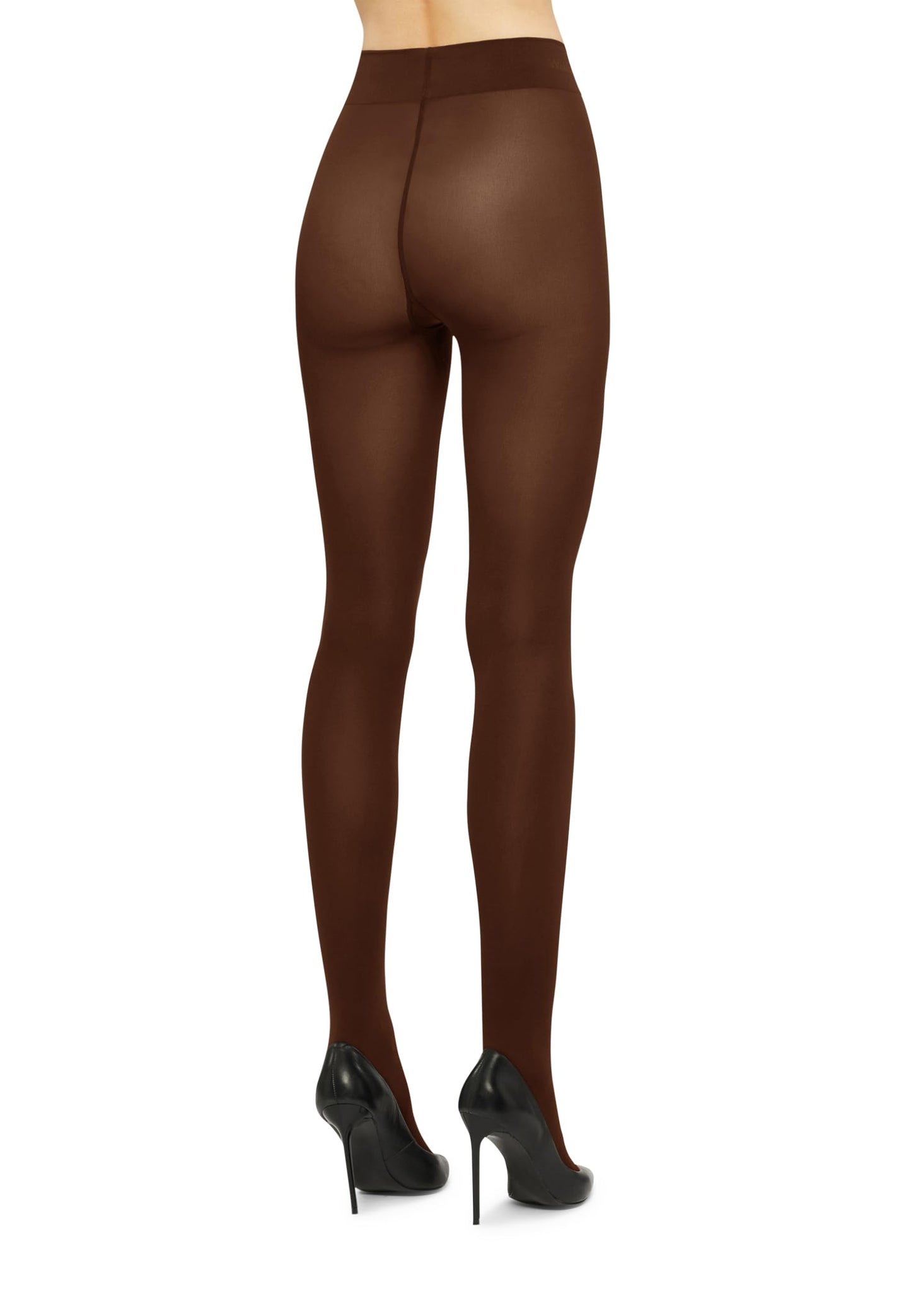 Wolford Velvet de Luxe 66 Denier Sheer Tights For Women Pantyhose Hosiery Soft Classic Versatile Comfortable Stylish Legwear Umber Brown Medium - Medaid International