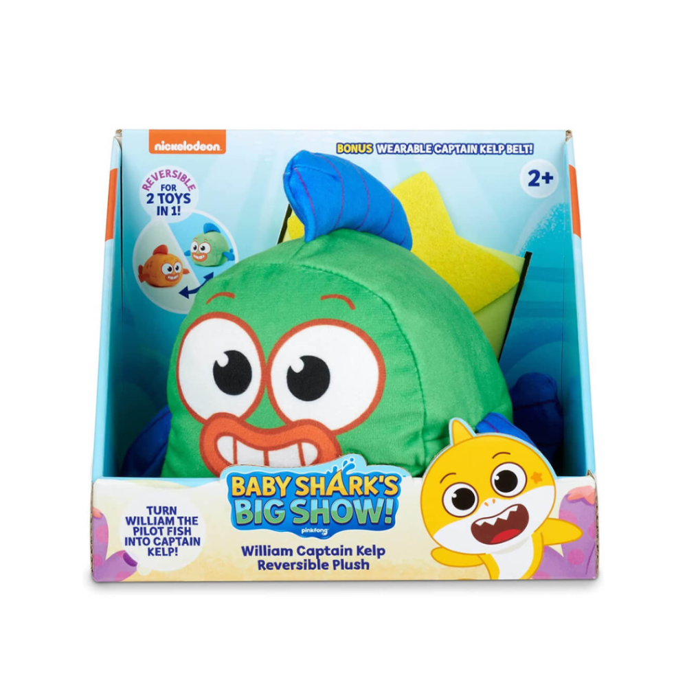 Baby Shark BS Reversible Plush William Captain Kelp - Medaid International
