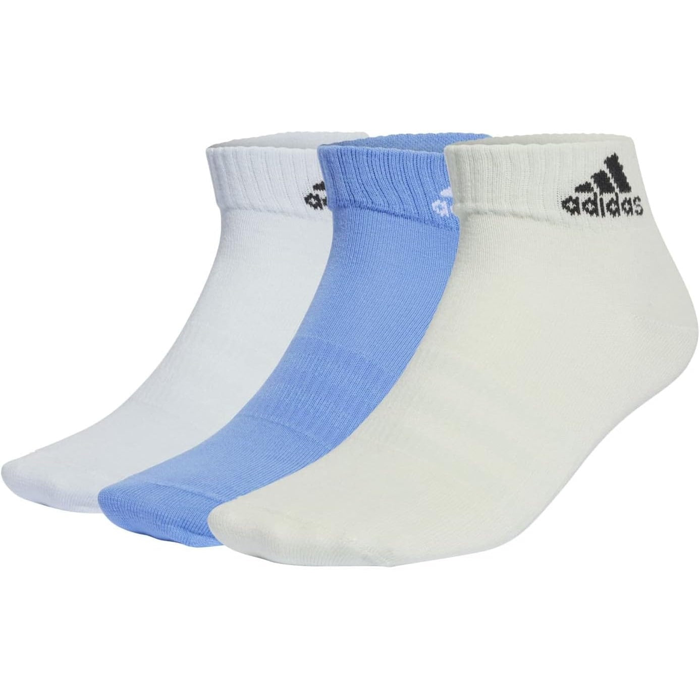 adidas Unisex T SPW ANK 3P BLACK/WHITE IC1282 NOT SPORTS SPECIFIC SOCKS for Unisex ANKLE SOCKS - Medaid