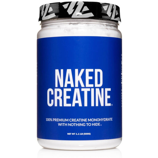 NAKED Pure Micronized Creatine Monohydrate Powder - Unflavored, 500g, 1.1lb Bulk - Vegan, Non-GMO, Gluten-Free, Soy-Free, No Fillers, Supports Muscle Growth & Strength - 100 Servings - Medaid International