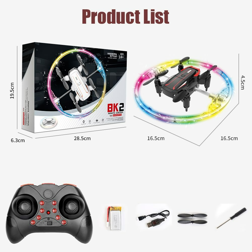 Cool Led Drone 360Degree Roll Colorful Luminous Ball Stunt Tumbling Quadcopter Toy BK8 - Medaid International