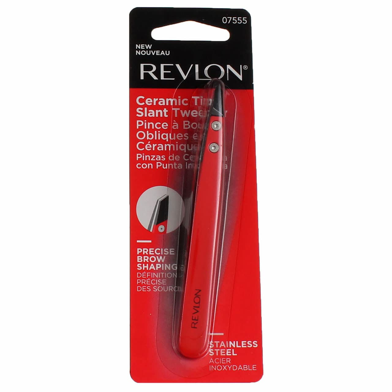 Revlon Expert Eyebrow Hair Removal Tweezer, Tweezers for Men, Women & Kids, Stainless Steel - Medaid International