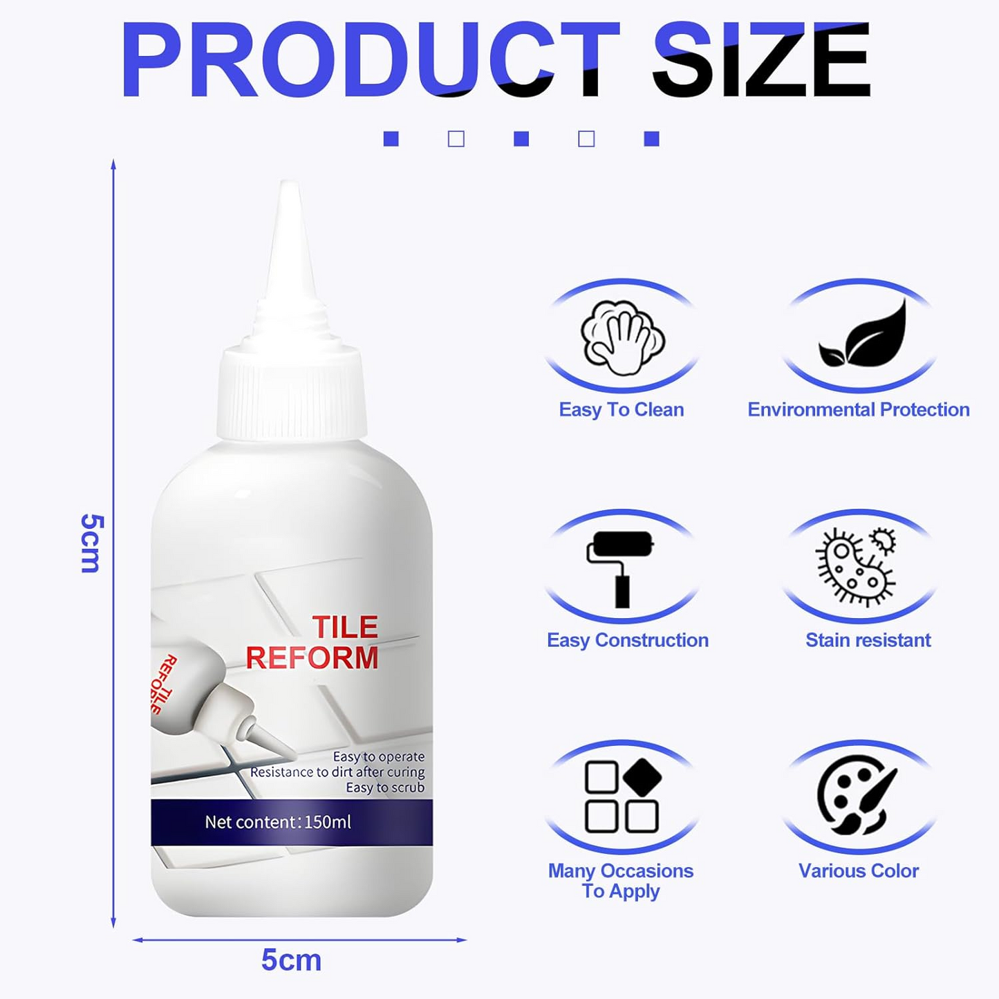 White Tile & Enamel Repair Kit – Waterproof, Quick-Dry with Spatula for Cracks & Scratches - Medaid International