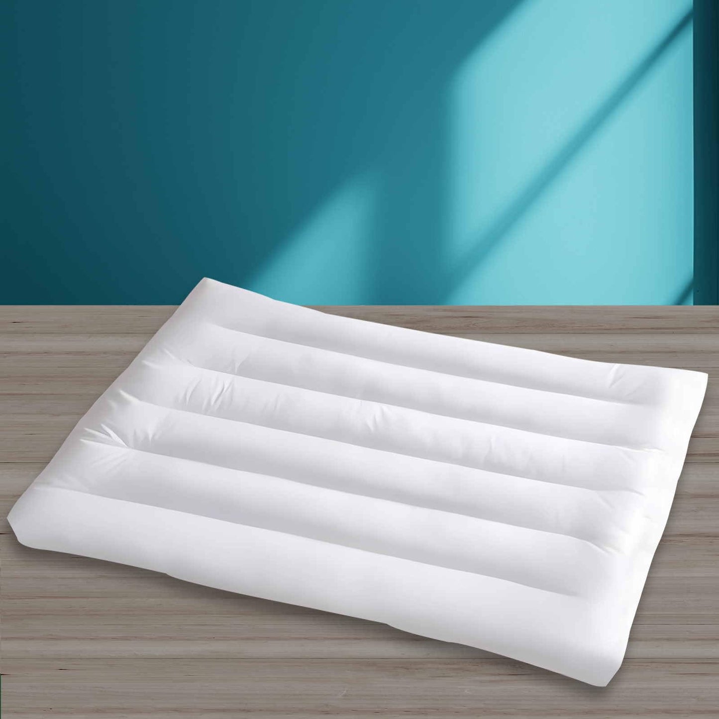 iFaon Ultra Flat Thin Pillows for Sleeping Standard Size, 2-1/2" High Slim Bed Pillow for Back Stomach Sleepers Down Alternative Filling Hypoallergenic White 18x26 in - Medaid International