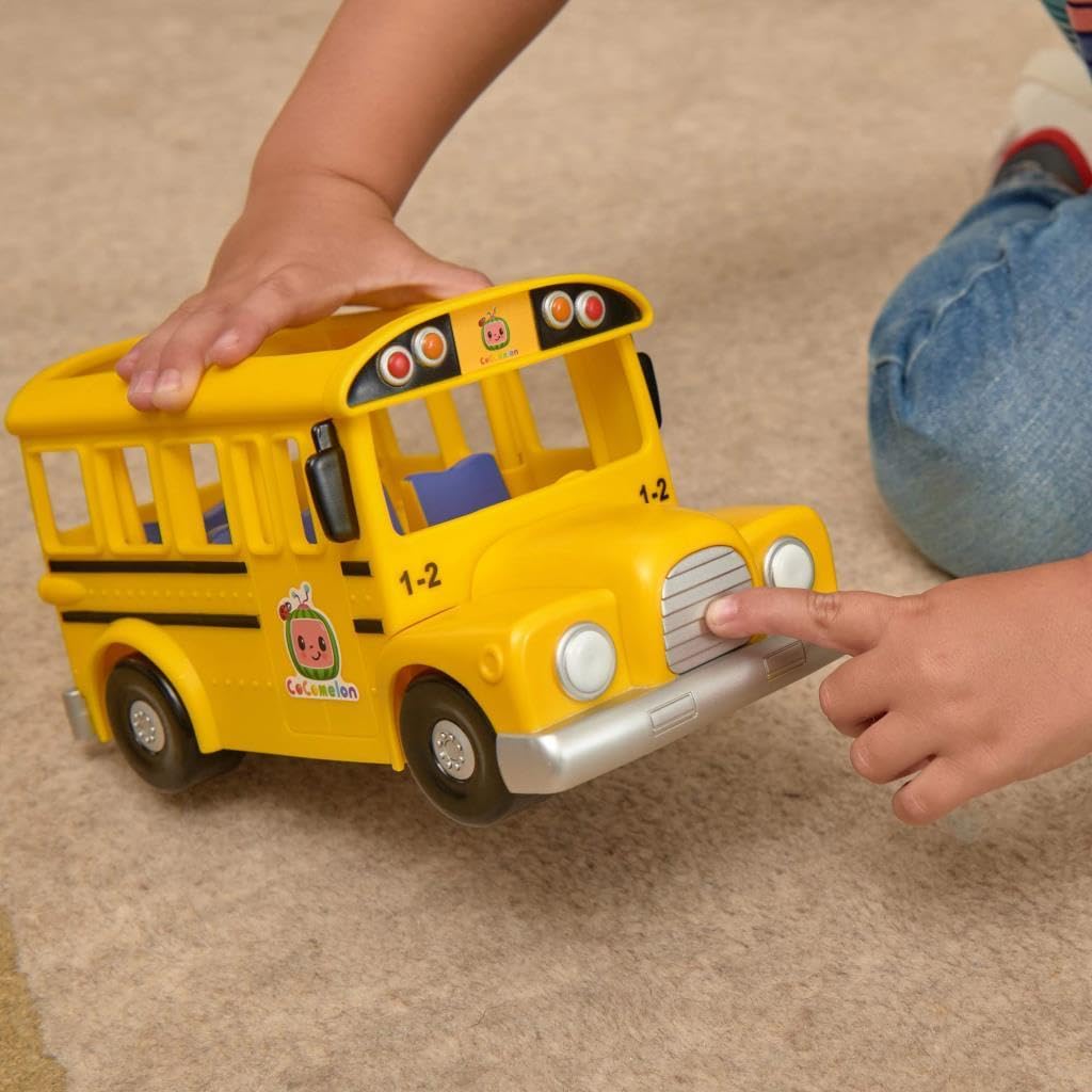 CoComelon Official Musical Yellow School Bus, Plays Clips from ‘Wheels on The Bus,’ Featuring Removable JJ Figure – Character Toys for Babies, Toddlers, and Kids - Medaid International
