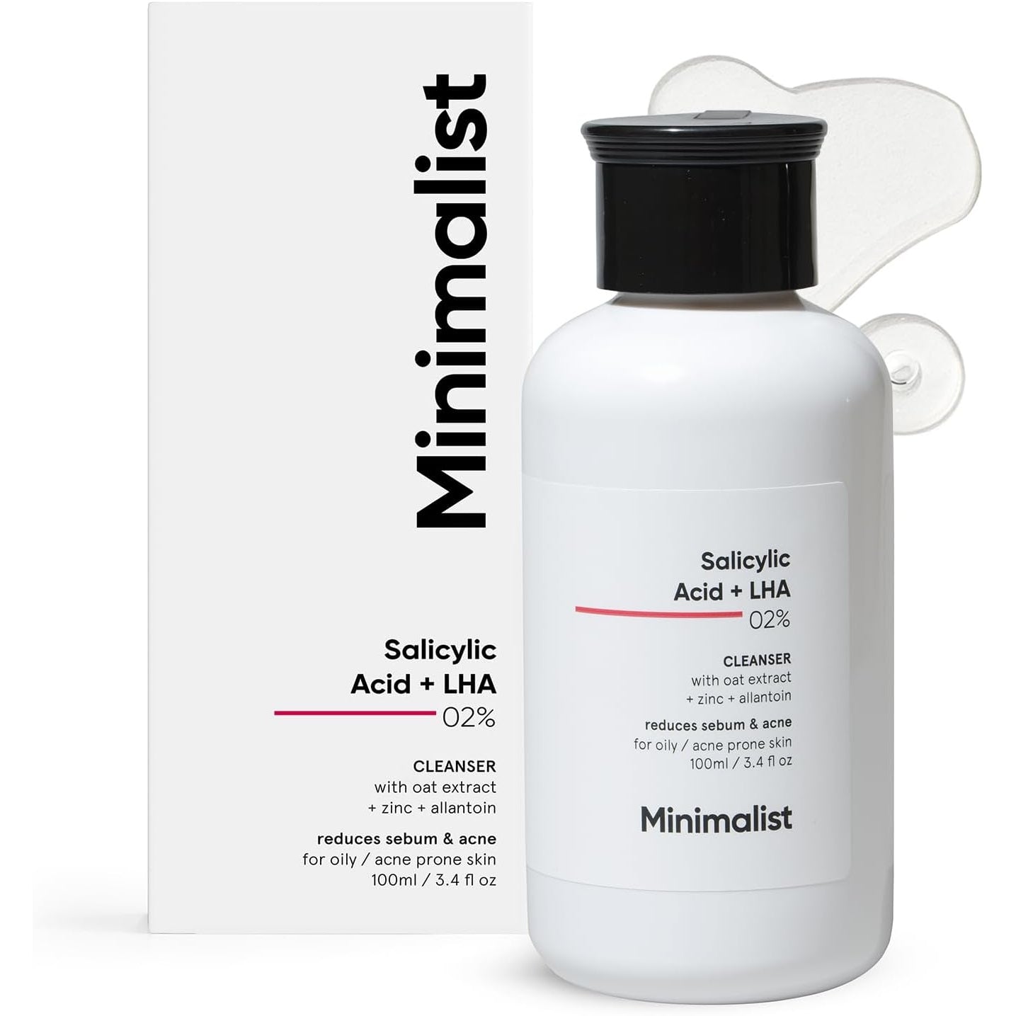 Minimalist 2% Salicylic Acid Face Wash for Oily, Acne Prone Skin (100 ml) | Sulphate free, Anti Acne Face Cleanser With LHA & Zinc For Men & Women - Medaid