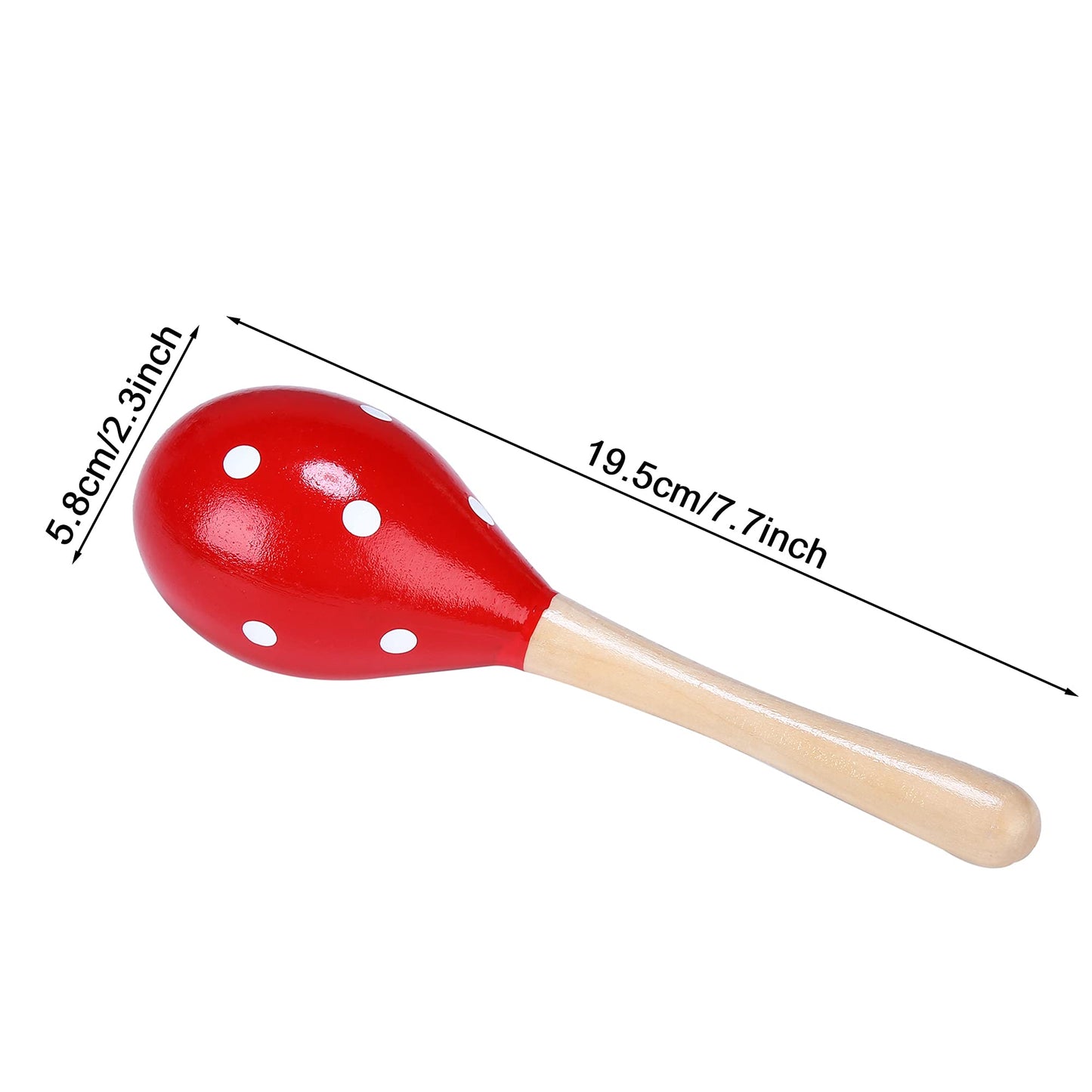 Maracas, Wooden Rumba Shaker Rattle Hand Percussion Musical Instrument for Adults Kids, Set of 2 - Medaid International
