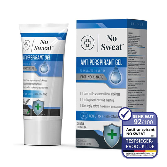 No Sweat Antiperspirant Gel 50 ML - Suitable Usage For Face-Neck-Nape Helps Prevent Excess Facial Sweating and Facial Shining-Suitable For Active Work and During Gym - Medaid International