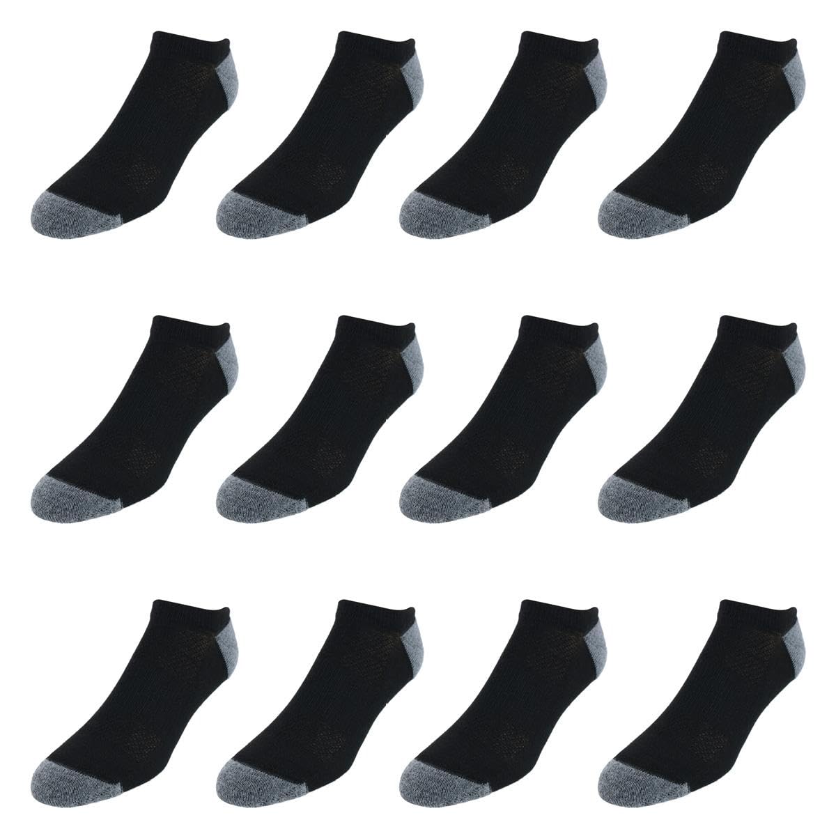 Hanes mens X-temp Lightweight No Show Socks, 12-pair Pack Casual Sock, Black, 6 12 US - Medaid International
