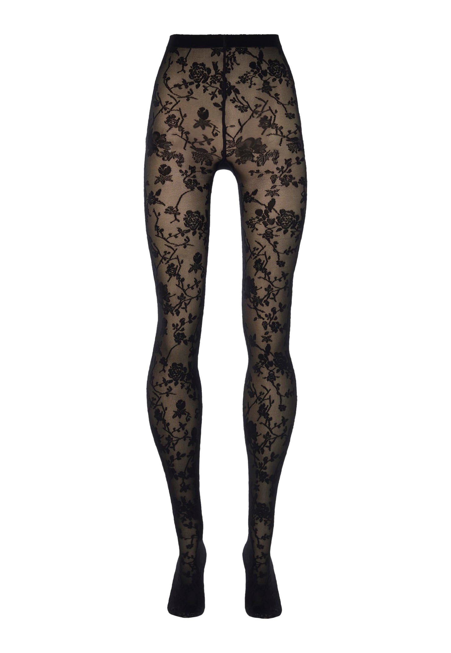 Wolford Flower Tights For Women Black Small - Medaid International