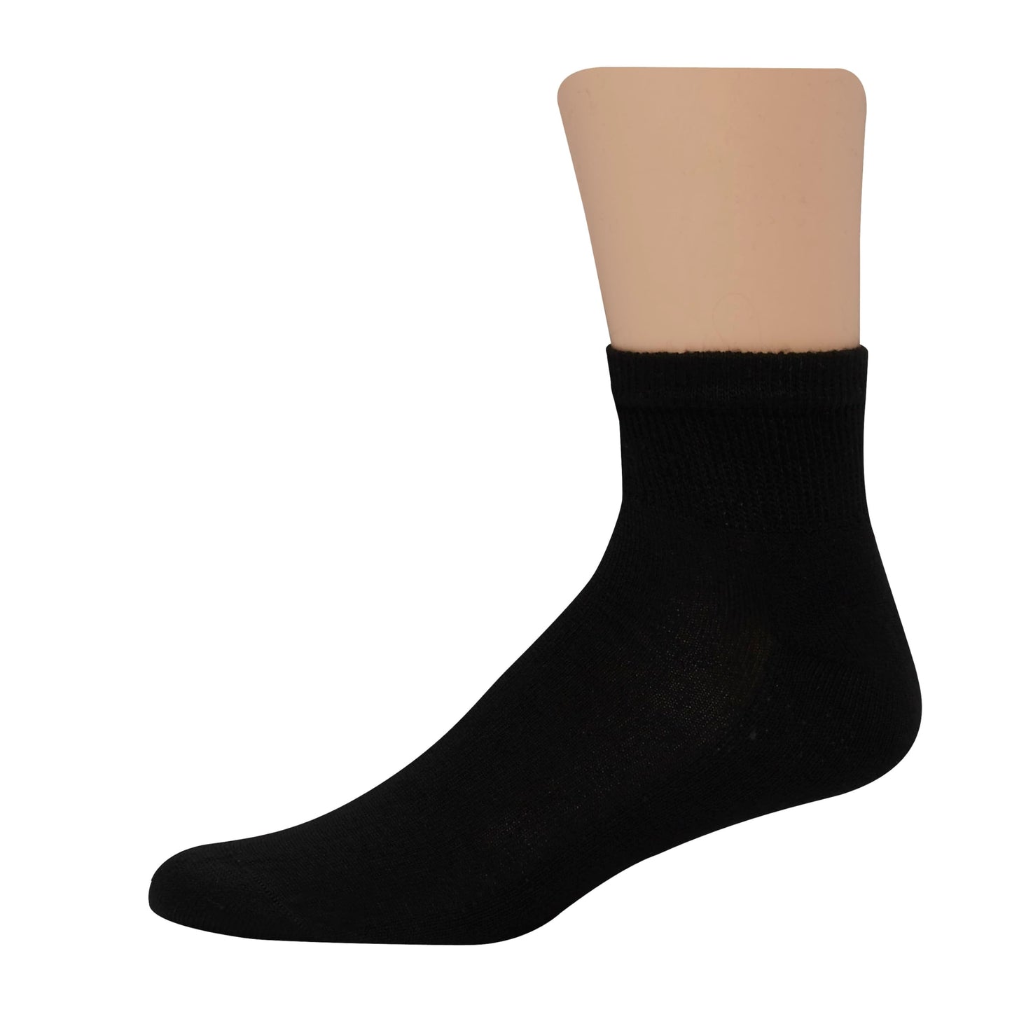 Hanes mens Double Tough Ankle Socks, 12-pair Pack Casual Sock, Black, 12 14 US - Medaid International