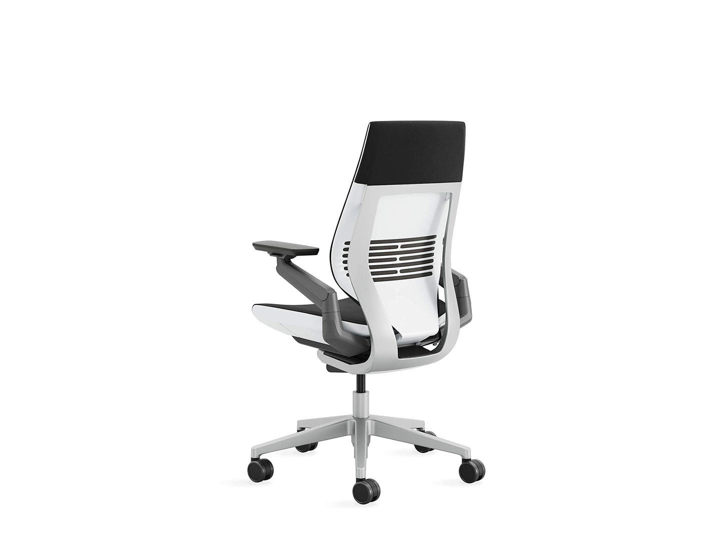 Steelcase Gesture Office Chair - Ergonomic Work Chair with Wheels for Carpet - Comfortable - Intuitive-to-Adjust for Desk - 360-Degree Arms - Licorice Fabric - Medaid International