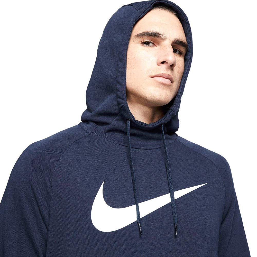 Nike Dri-FIT Men's Pullover Training Hoodie (Medium, Obsidian/White) - Medaid International