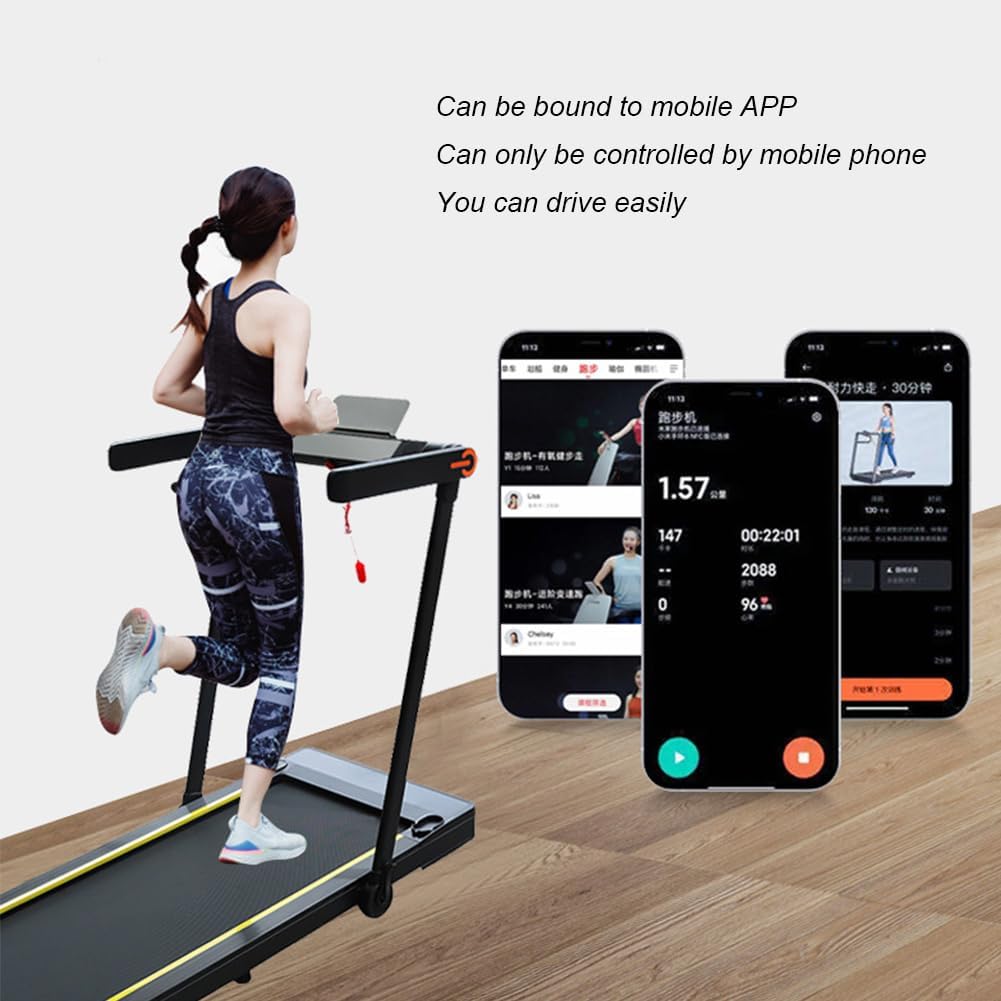 Llchaensc 2 in 1 under Desk Treadmill,Portable Folding Treadmill,Motorized Electric Walking Treadmill, Larger Running Area,Walking Pad Running Machine for Home - Medaid International