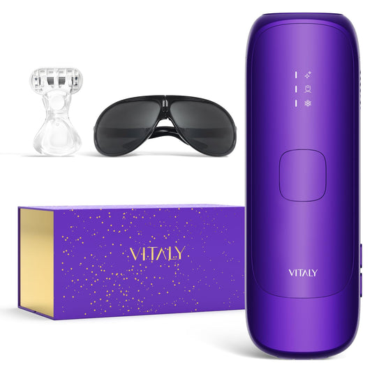 IPL Laser Hair Removal Device For Women: Permanent Hair Removal With Ice-Cooling Care Function, to 999,999 Flashes Nearly Painless & Long-Lasting Results For Fast Full Body, Holiday Gifts Purple - Medaid International