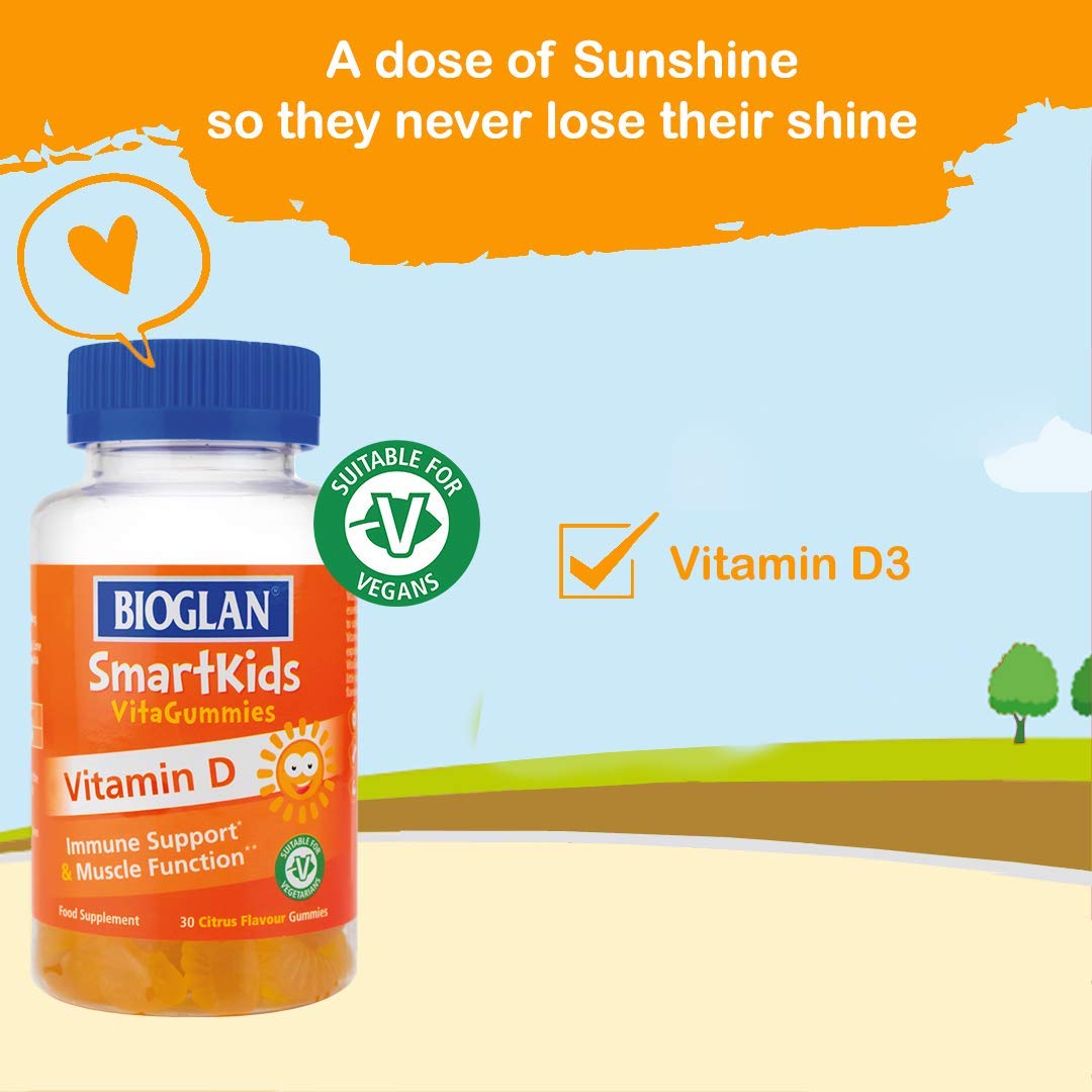 Bioglan SmartKids Vitamin D | Immune Support | 30 Gummies - Medaid International