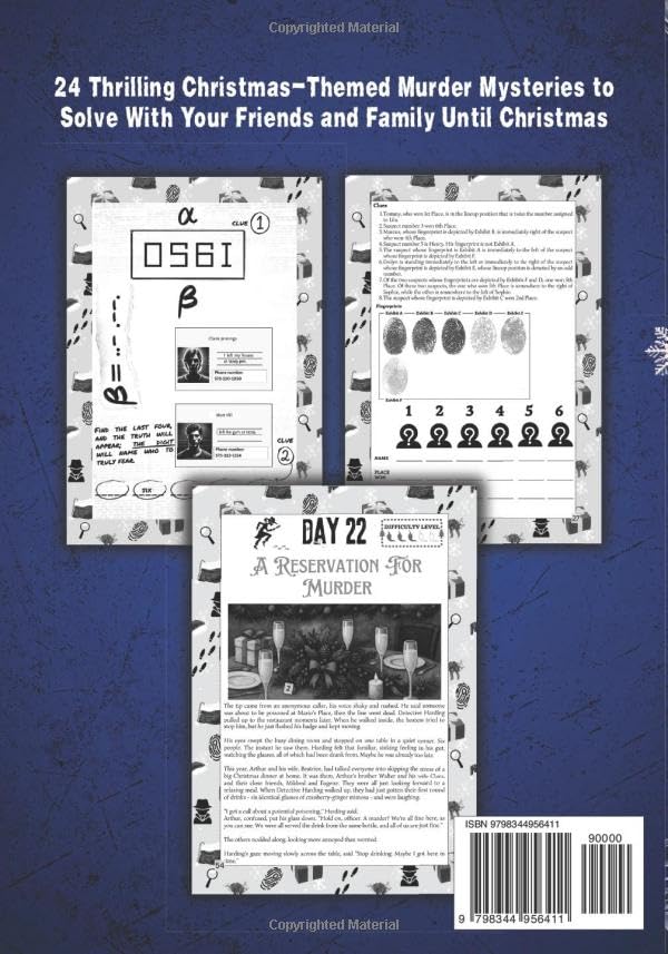 Detective Escape Room Advent Calendar for Adults: Solve the Puzzles, Crack the Case, Start the Christmas Countdown - Medaid International