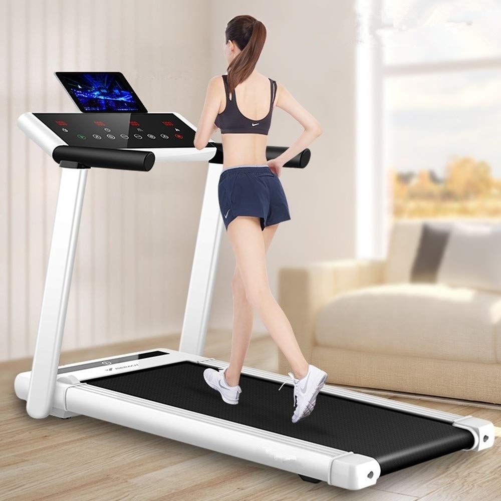 TEDNIDS TreaDmill Full-folding Home Treadmill, Installation-free, Small And Ultra-quiet, LED Display Sports Walking Machine, Suspension Balance Shock Absorption(White) - Medaid International
