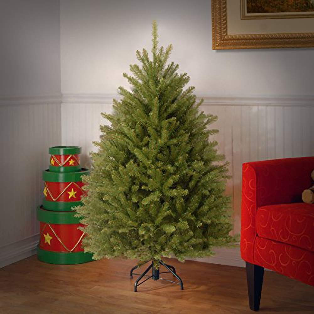National Tree Company 4.5 ft Unlit Dunhill Fir Artificial Christmas Tree, 763 Tips, Includes Stand, Green - Medaid International