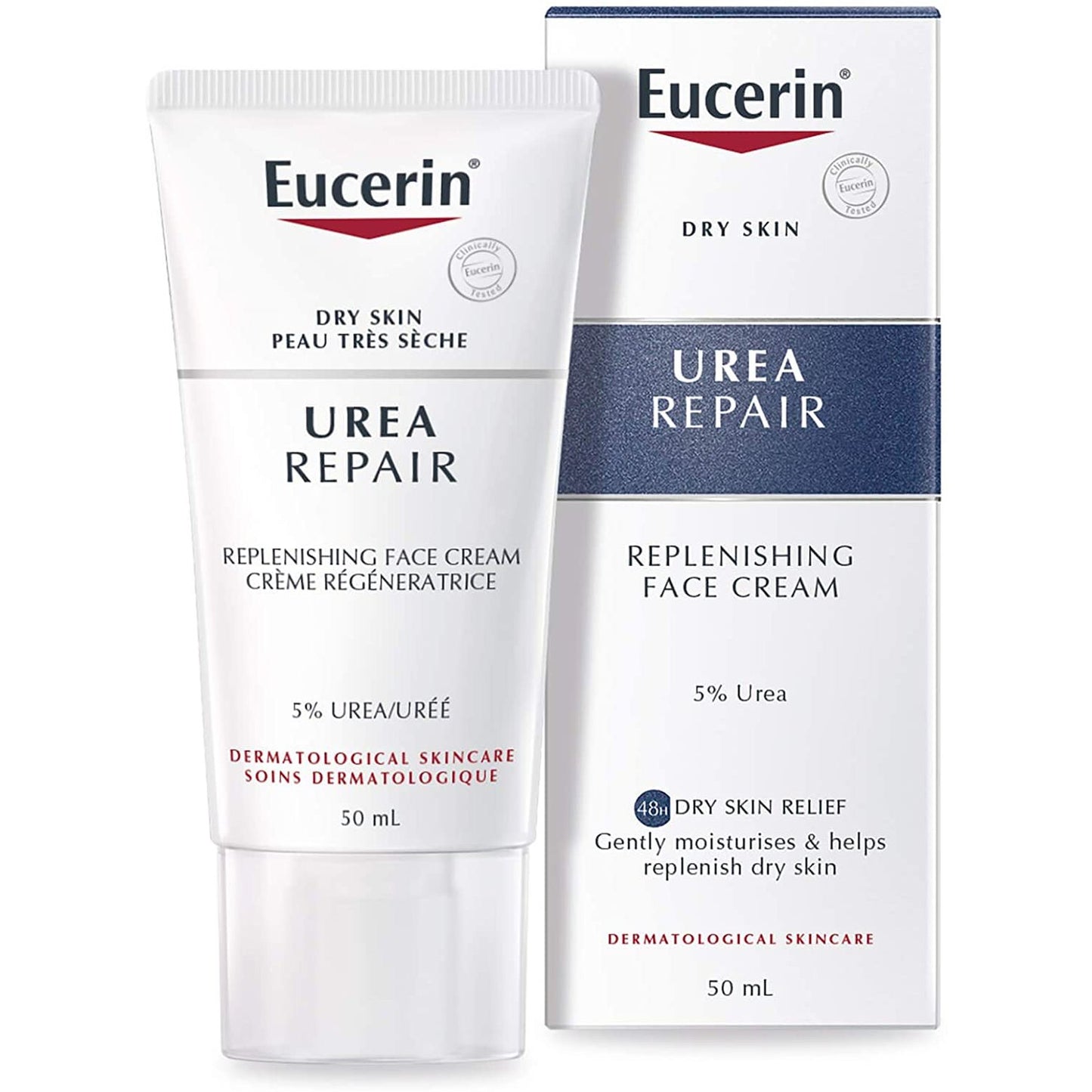 Eucerin - UreaRepair Replenishing Face Cream 5% Urea 50ml - Medaid International