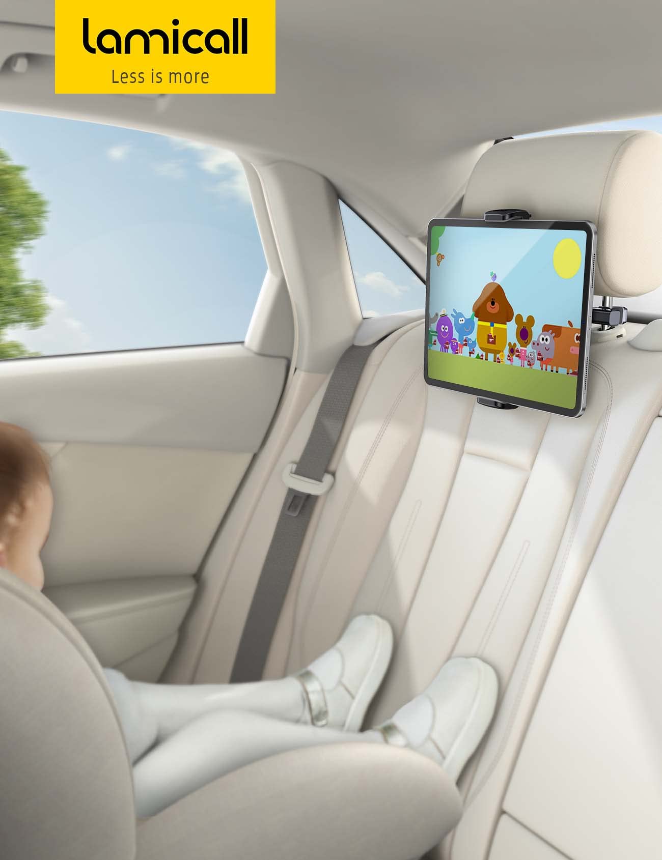 Lamicall Car Tablet Mount, Headrest Tablet Holder - Car Back Seat Travel Stand for Kids, Compatible with iPad Pro Air Mini, Galaxy Tab, Fire HD, 4.7-13" Cell Phone, Tablets and Devices - Medaid International