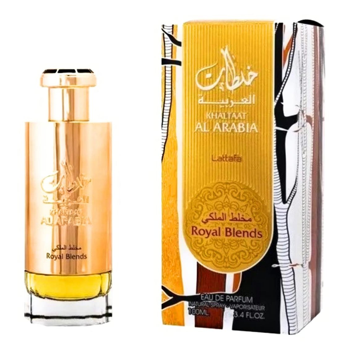 Lattafa Prestige Khaltat Al Arabia for Unisex Eau de Parfum Spray, 3.4 Ounce - Medaid International