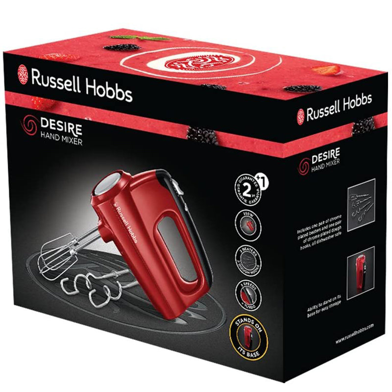 Russell Hobbs Hand Mixer Desire, Red - Medaid International