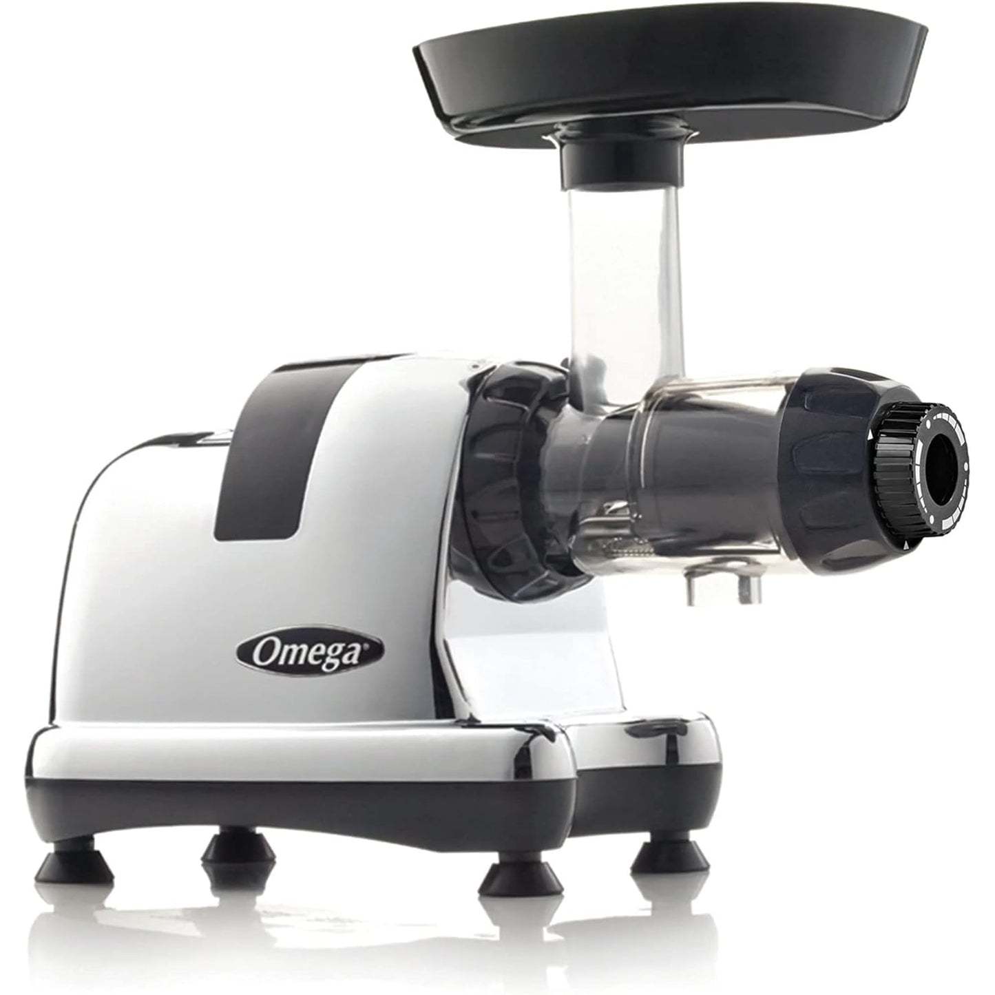 Omega J8006HDC Cold Press Juicer Machine, Vegetable and Fruit Juice Extractor and Nutrition System, Triple-Stage Slow Masticating Juicer, 200 W, Chrome - Medaid International