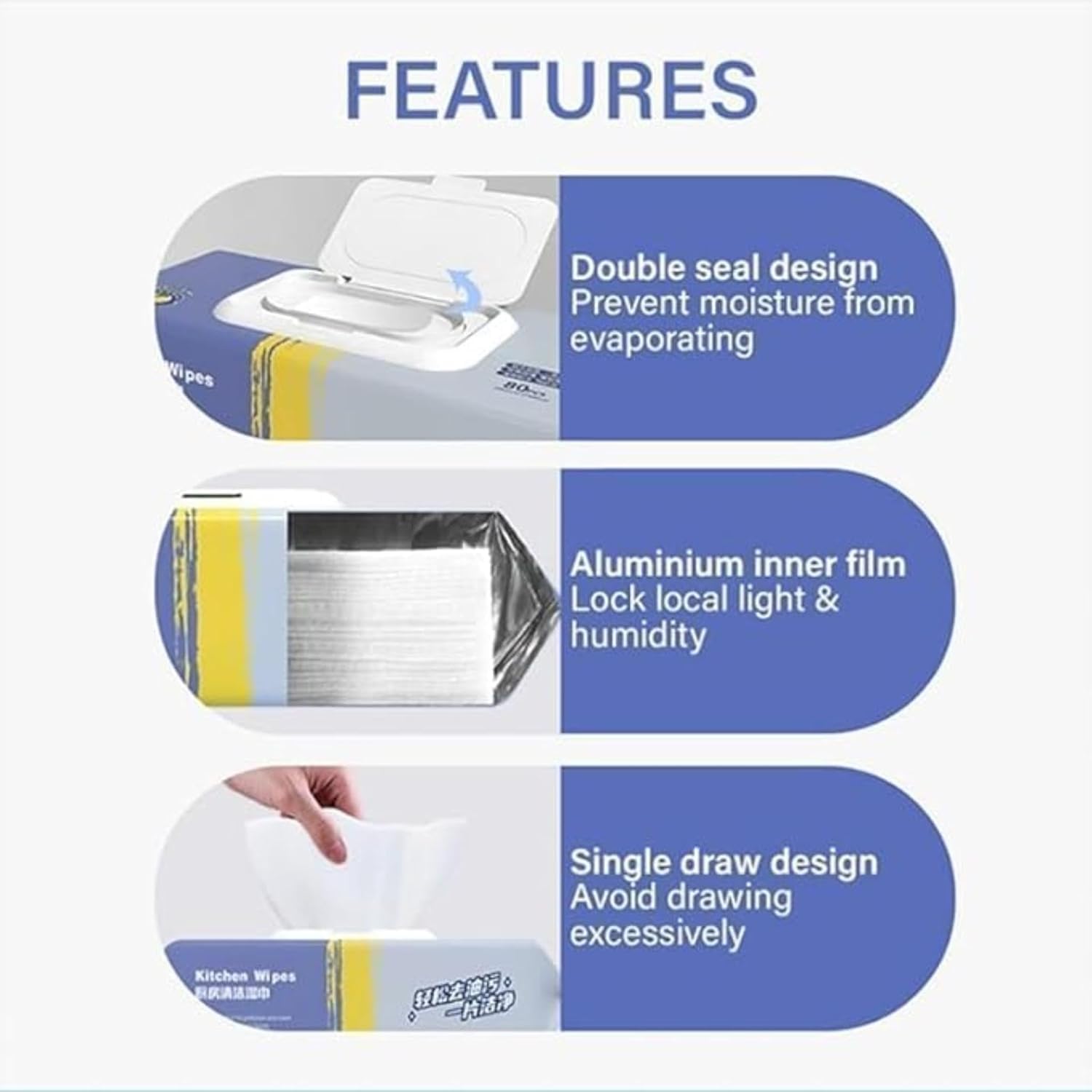 Kitchen Cleaning Wet Wipes (80 wipes) - Medaid International