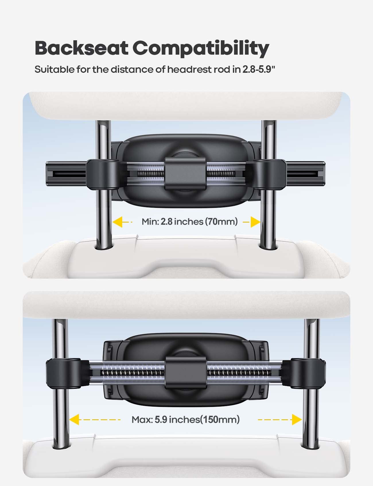 Lamicall Car Tablet Mount, Headrest Tablet Holder - Car Back Seat Travel Stand for Kids, Compatible with iPad Pro Air Mini, Galaxy Tab, Fire HD, 4.7-13" Cell Phone, Tablets and Devices - Medaid International