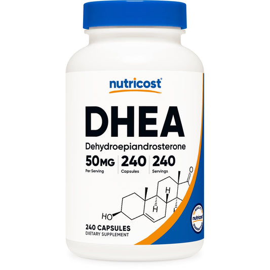 Nutricost DHEA 50mg, 240 Capsules - Gluten Free, Soy Free, Non-GMO, Supplement - Medaid International