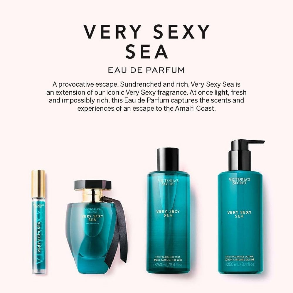 Victoria's Secret Very Sexy Sea Fragrance Mist, Notes of Italian Bergamot, Neroli Blossom & Sundrenched Cedar, Body Spray for Women (8.4 oz) - Medaid International