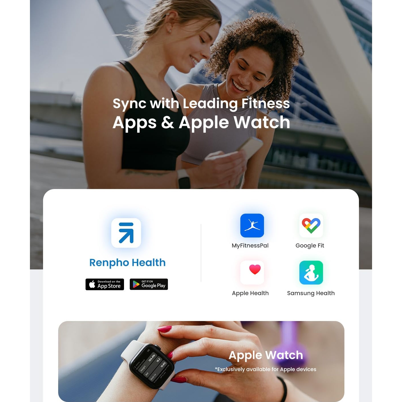 RENPHO Smart Scale for Body Weight, FSA HSA Eligible, Digital Bathroom Scale BMI Weighing Bluetooth Body Fat Scale, Body Composition Monitor Health Analyzer with Smartphone App, 400 lbs - Elis 1 - Medaid