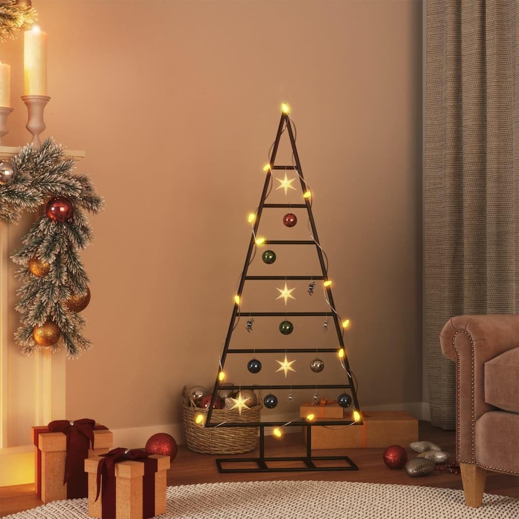 vidaXL, Stylish Living Room Accent, Metal Xmas Tree, Fun Indoor Decor, Gold Stand, Perfect Seasonal Home Feature - Medaid International