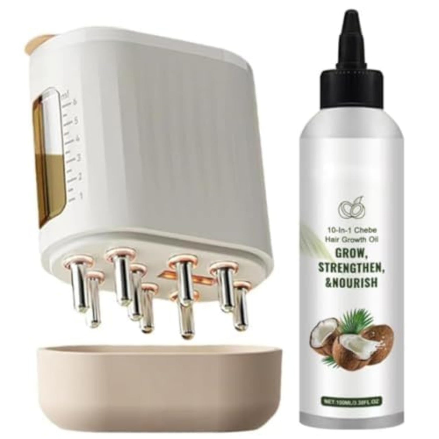 Electric Hair Oil Applicator for Hair Growth, Follicle Activator 3.0, Follicle Activator 3.0 for Women, 2 in 1 Hair Oiling Applicator - Medaid International