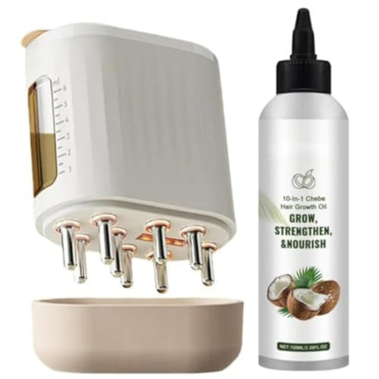 Electric Hair Oil Applicator for Hair Growth, Follicle Activator 3.0, Follicle Activator 3.0 for Women, 2 in 1 Hair Oiling Applicator - Medaid International