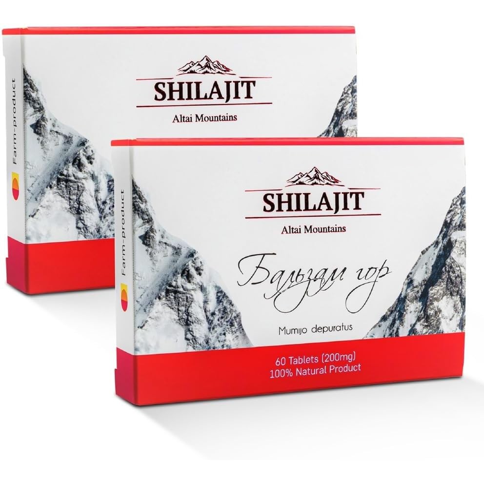 Siberian Green Altai Shilajit 120 Tablets "Mountain Balsam" - Original Altai 100% Pure Fulvic Acid and Trace Minerals - Medaid International