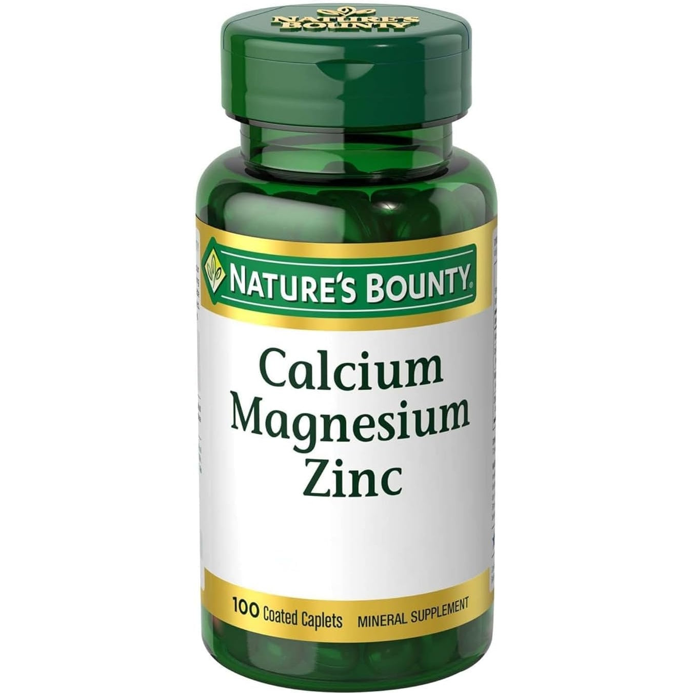 Nature's Bounty Calcium Magnesium & Zinc Caplets, Immune & Supporting Bone Health, 100 Count - Medaid