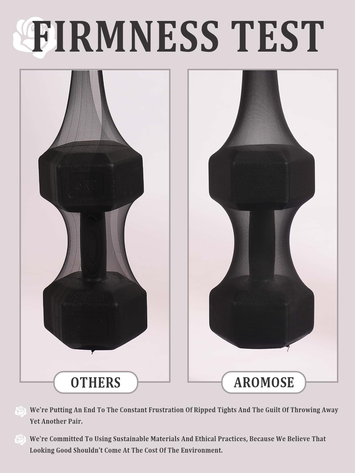 ARMORESE Indestructible Tights for Women, Rip Resistant Pantyhose, 40D Semi Sheer T-Crotch Control Top Stockings - Medaid International